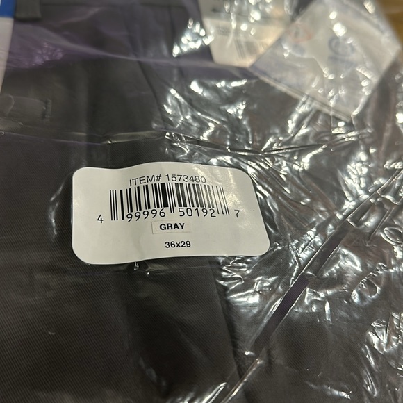 NWT Haggar Men's Premium No Iron Pant - 36 X 29 - Gray - Picture 8 of 8